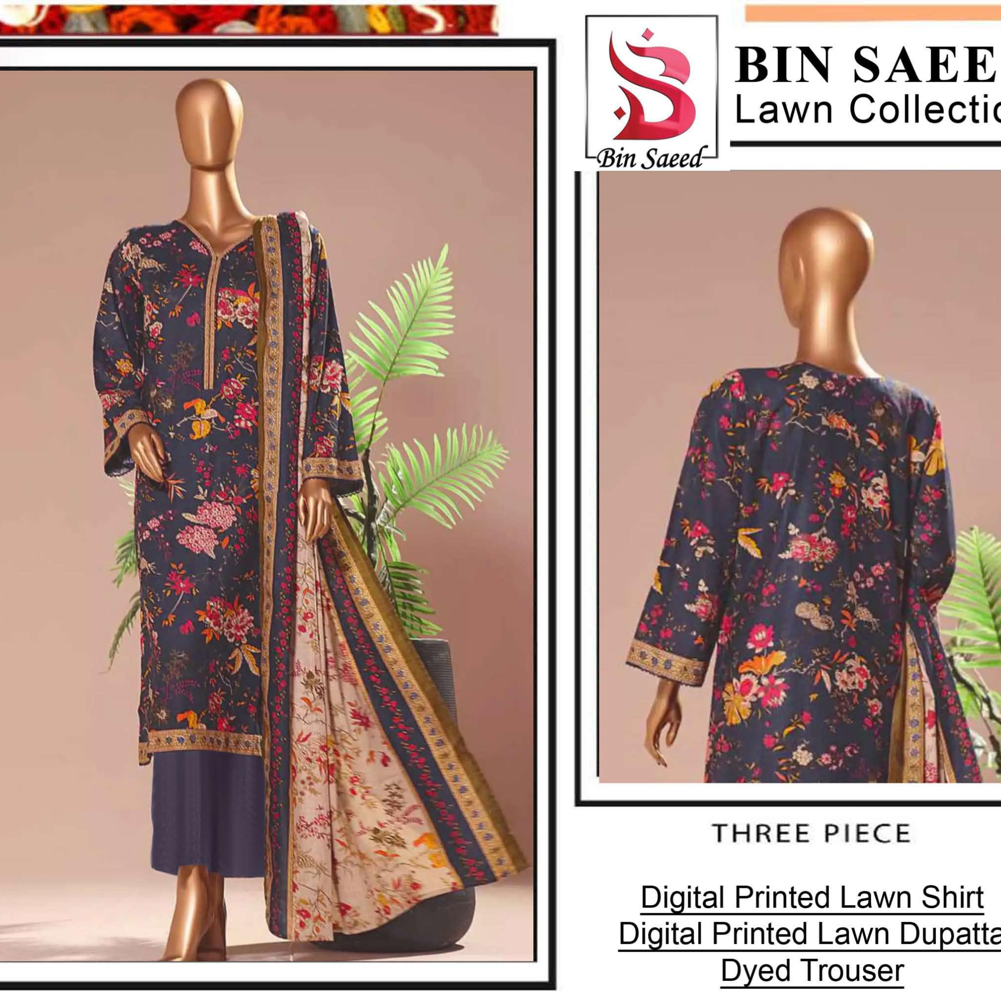 Bin Saeed 3-Piece Unstitched Suit – Article 10