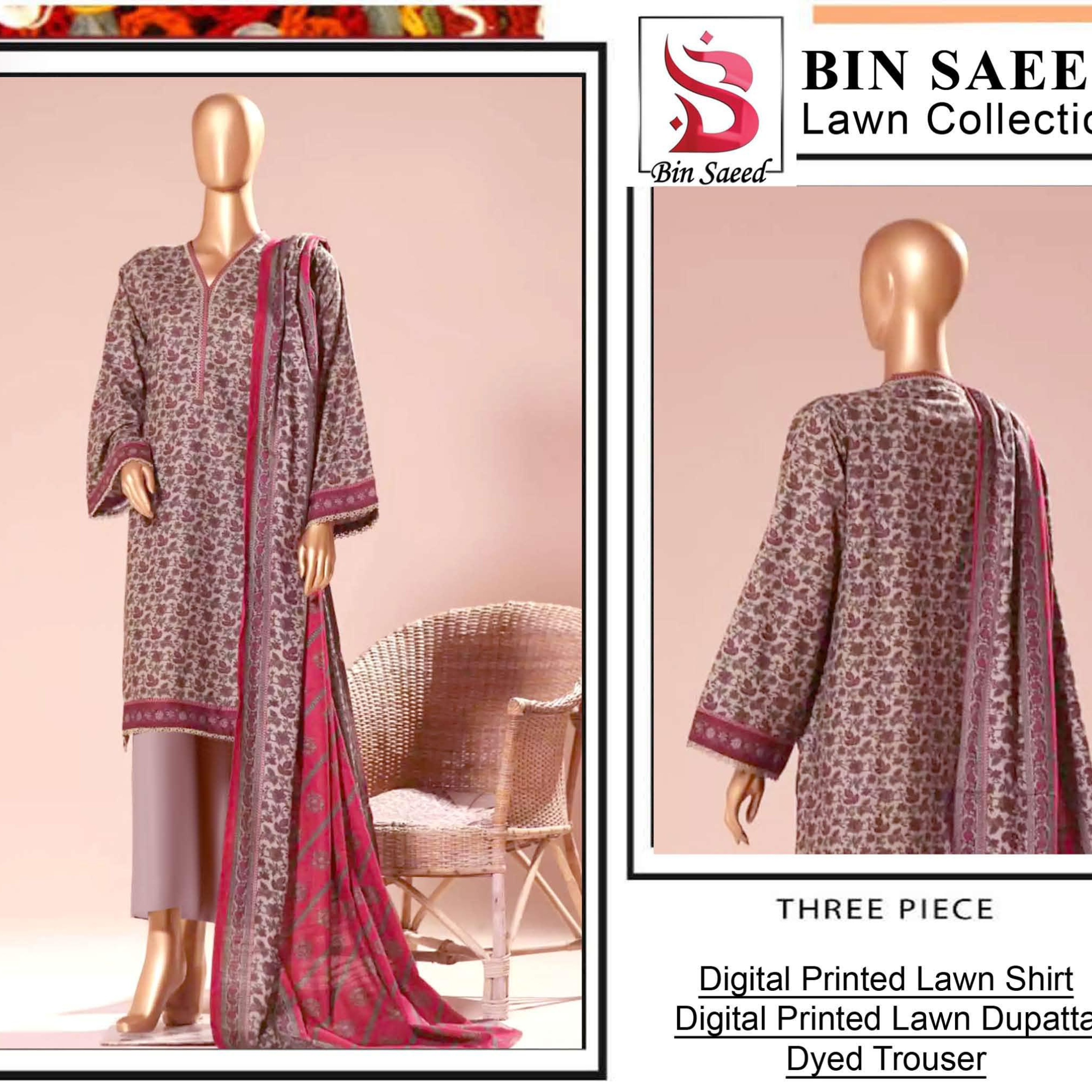 Bin Saeed 3-Piece Unstitched Suit – Article 4
