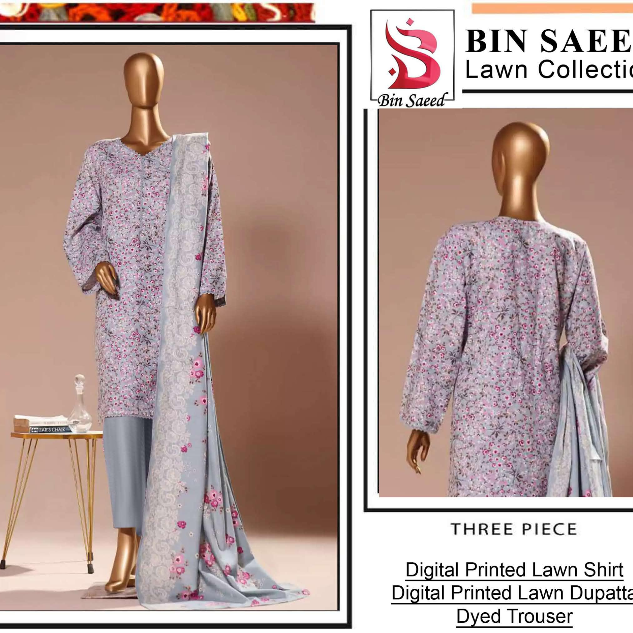 Bin Saeed 3-Piece Unstitched Suit – Article 7