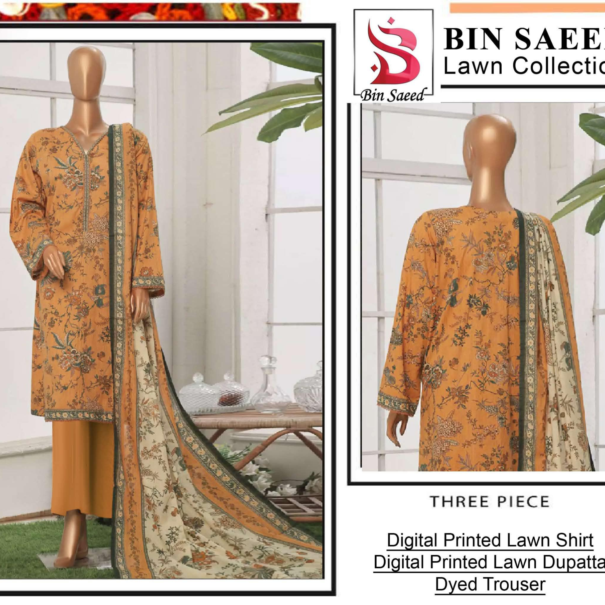 Bin Saeed 3-Piece Unstitched Suit – Article 9